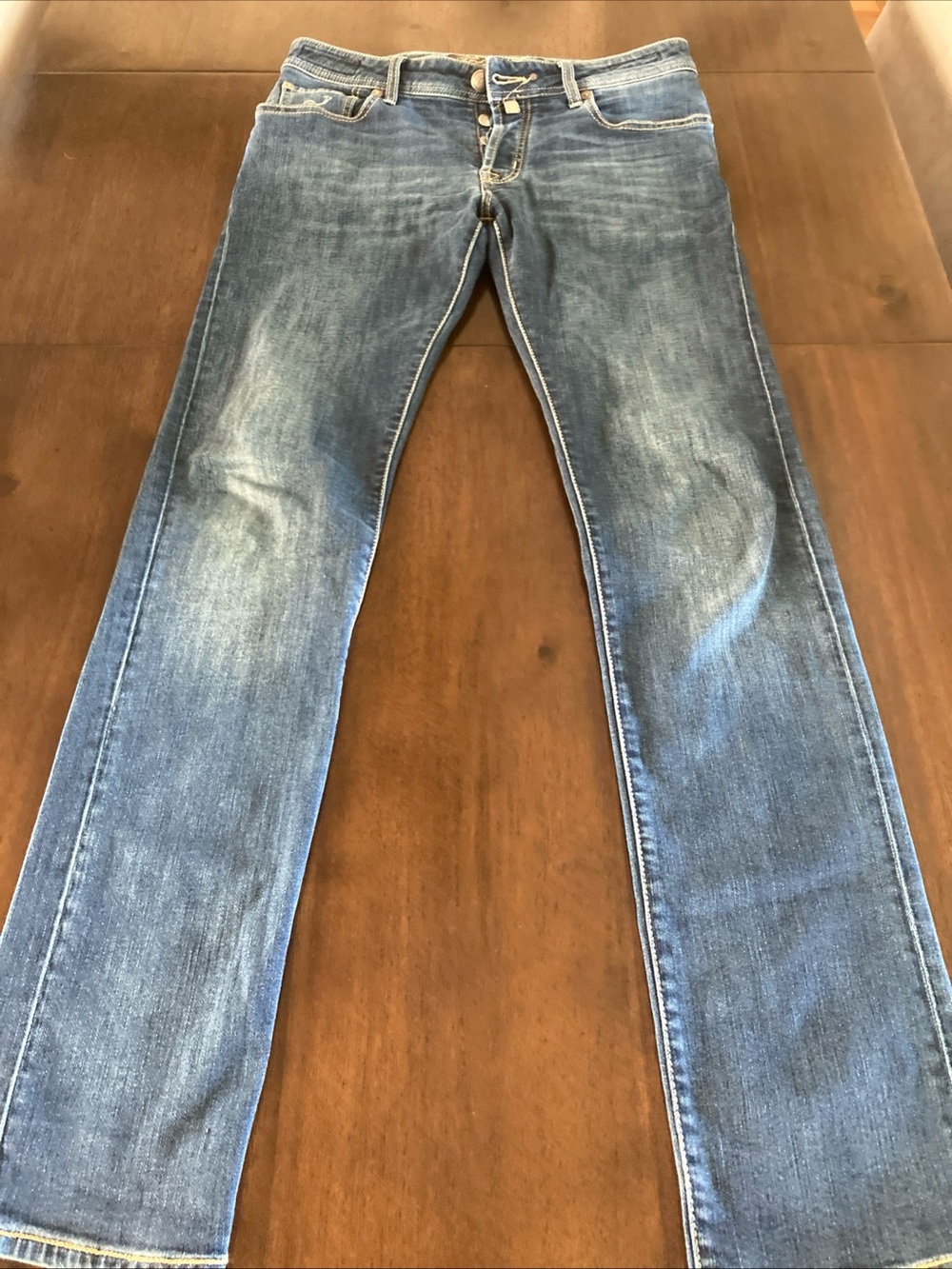 Jacob Cohen 688 Comfort Men's Blue Jeans - Straight Fit handmade Italian luxury